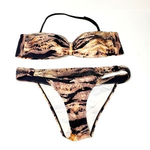 Kardashian Kollection Bandeau Bikini Swimsuit Size XL